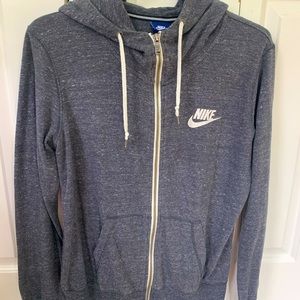 Nike Heather Grey Full Zip-Up Hoodie